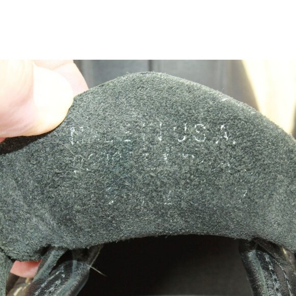 LL Bean Black Rubber Slip On Unlined Moccasin Gumshoes Duck Boots Size 9 M - Picture 8 of 10